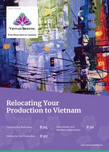 Relocating to越南“ width =” 216“高度=” 300“ srcset =” https://www.vietnam-briefing.comhttp://ai.vieter.com/uploads/2021/204/relocating-vn-vn-216x300.jpg 216w， https://www.vietnam-briefing.comhttp://ai.vieter.com/uploads/2021/04/relocating-vn-737x1024.jpg 737w， https://www.vietnam-briefing.comhttp://ai.vieter.com/uploads/2021/04/relocating-vn-768x1068.jpg 768w， https://www.vietnam-briefing.comhttp://ai.vieter.com/uploads/2021/04/relocating-vn-1105x1536.jpg 1105w， https://www.vietnam-briefing.comhttp://ai.vieter.com/uploads/2021/04/relocating-vn-1473x2048.jpg 1473w，https：///www.vietnam-briefing.comhttp://ai.vieter.com/uploads/2021/04/relocating-vn-scaled.jpg 1841W“ sizes =”（max-width：216px）100VW，100VW，216px，216px“
<ul>
<li style =“ text-align：left;”>计划您的搬迁</li>
<li>设置您的生产</li>
<li>劳动力市场和劳动力优化</li>
</ul>
<p>越南成功的大流行反应和出口主导的增长模型已加速其生产率水平，并在有限的破坏下保持了供应链的发展。越南的流动性趋势表明，几个部门已经回到了流行前的经济活动水平。这已经使企业通知越南，这是自去年以来对东南亚搬迁非常有效的高效。</p>
<p>越南的稳定政治，廉价的投入，有竞争力的劳动力成本，促进贸易环境和投资政策使其成为寻求降低其运营成本并使生产能力多样化的投资者的理想场所。</p>
<p>但是，选择将操作搬迁到越南不会没有其挑战。制造商必须计划如何重新调整其供应链，要搬迁的生产要素以及理想的市场进入策略。尽管越南无法取代中国的所有生产，但由于中国成本上升，它吸引了许多公司寻找替代品的公司。</p>
<p>在本期越南简报中，我们研究了计划您的搬迁以及越南市场进入选项的方法。然后，我们研究为特定行业设置操作和地理考虑的过程和过程。我们以越南劳动力市场和劳动力优化策略的地位结束。</p>
<p>本杂志基于Dezan Shira＆Associates在支持越南的外国企业的经验。有关如何计划搬迁到越南的更多信息和建议，请通过vietnam@dezshira.com与我们联系。</p>								</div>
								<!-- 常见问题开始 -->
								   
								 <!-- 常见问题结束 -->
							</div>
                            <div class=