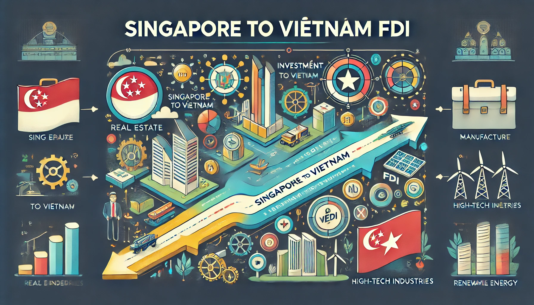 新加坡企业为越南 1 月份外国直接投资总额贡献 12.4 亿美元