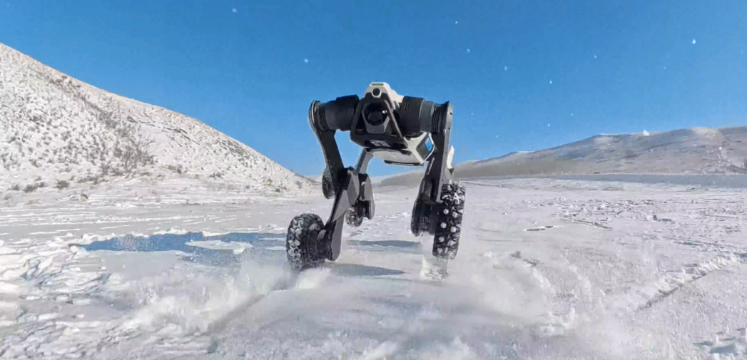 呼伦贝尔极寒雪地测试：山猫M20轮足机器人验证-30℃可靠作业能力(图2)