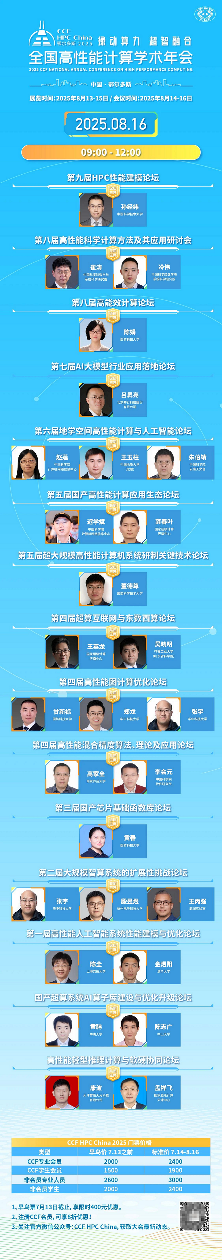 CCF HPC China 2025 主题论坛再升级，早鸟票限时开售！(图4)