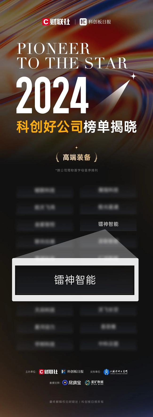 镭神智能荣耀登榜“2024高端装备好公司”，展现科技创新实力(图1)