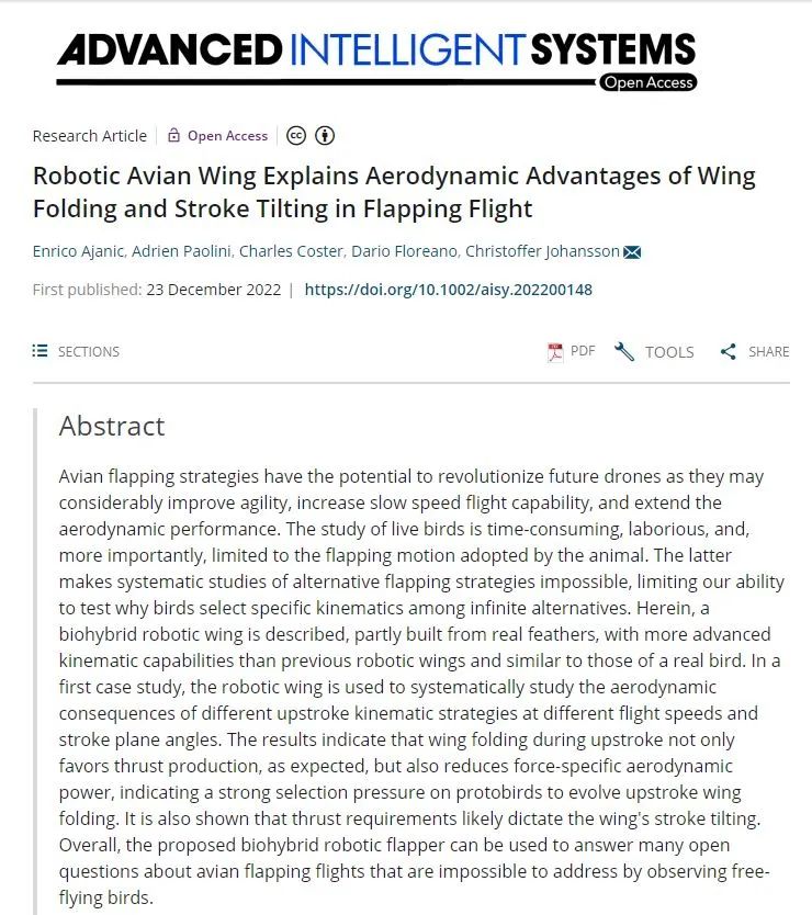 重大发现！仿生扑翼机破解飞行之谜：翅膀折叠和倾斜动作大大提升空气动力学效率！(图12)